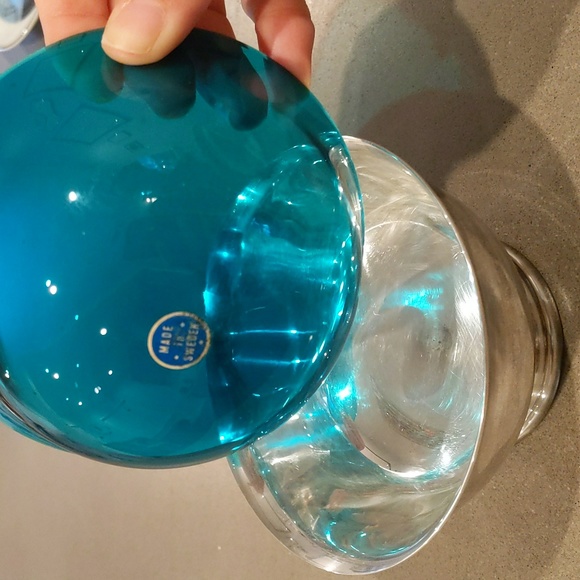 Midcentury Gorham Silver Plated Swedish Glass Lining Bowl - Picture 4 of 7